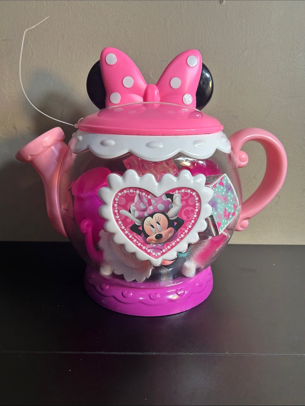Disney Junior Minnie Mouse Terrific Teapot, Kids Play Tea Set, 14 Pieces
